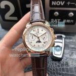 Swiss Grade Copy Patek Philippe Complications Watch Rose Gold White Dial